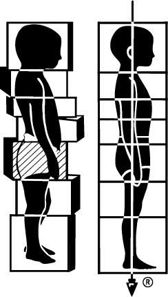 The Rolfing® Structural Integration logo: a figure shown before and after structural alignment